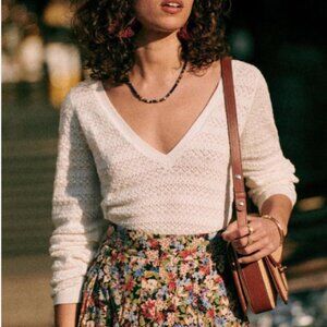 Sezane Gretha Jumper / 100% cotton / ecru / small